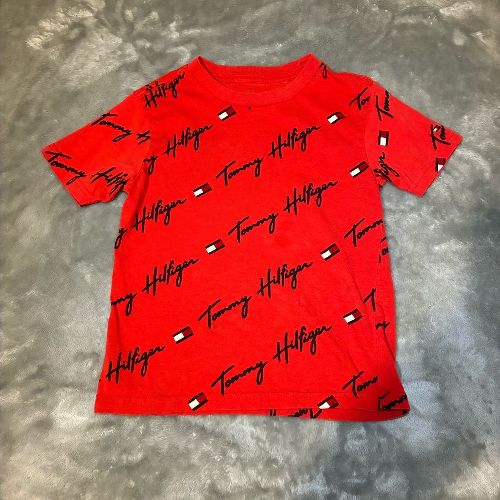 Tommy Hilfiger Red Graphic Kids Tee